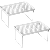 2 Pack Storage Rack, White Leakage Shelf for Placing Cups, Tissue, Seasoning (large)