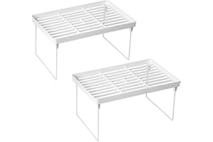 YANSANIDO 2 Pack Storage Rack, White Leakage Shelf for Placing Cups, Tissue, Seasoning (large)