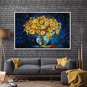 Floating Framed Canvas Wall Art for Living Room, Bedroom Bouquet Canvas Prints for Home Decoration Ready to Hang - 16x24 inches