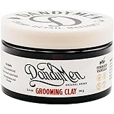 DandyMen Grooming Clay – Strong Hold, Natural Matte Finish, and Flexible Styling with Kaolin Clay & Beeswax – Tobacco Vanilla Scent – 3.4 oz (1-pack)
