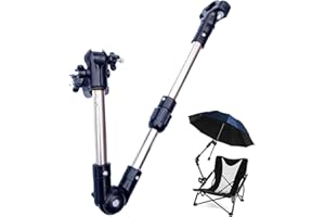 Hperu Umbrella Clamp, Umbrella Holder Universal Foldable Umbrella Clamp Stretchable Umbrella Mount Rotatable Non-Slip ABS Sta