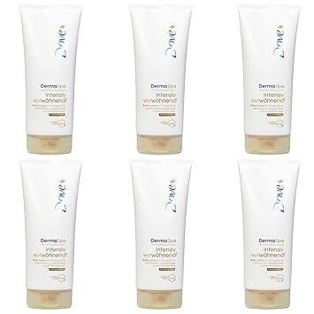 6x Dove DermaSpa Body Lotion intensiv verwöhnend, 200ml