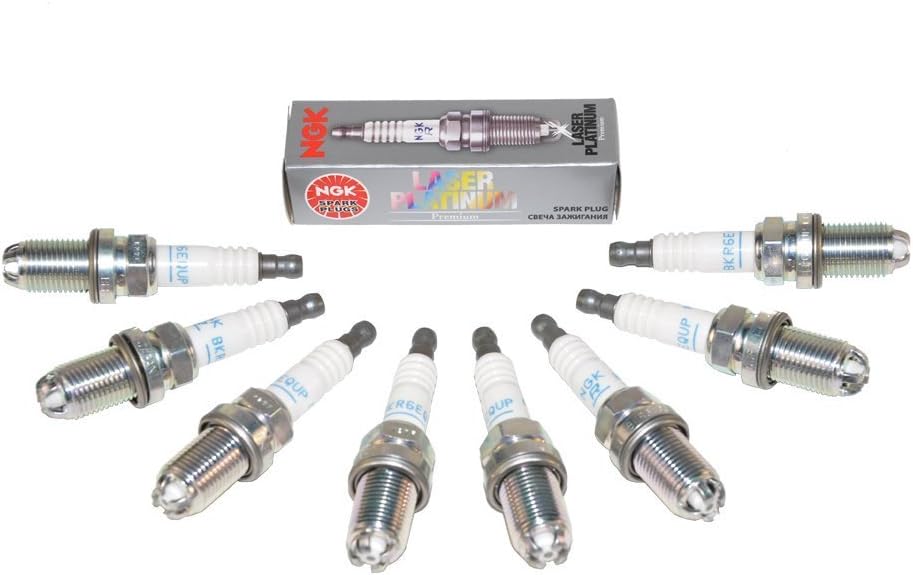BMW Spark Plugs, Plug Set Laser Platinum NGK OEM 3199 (8pcs)