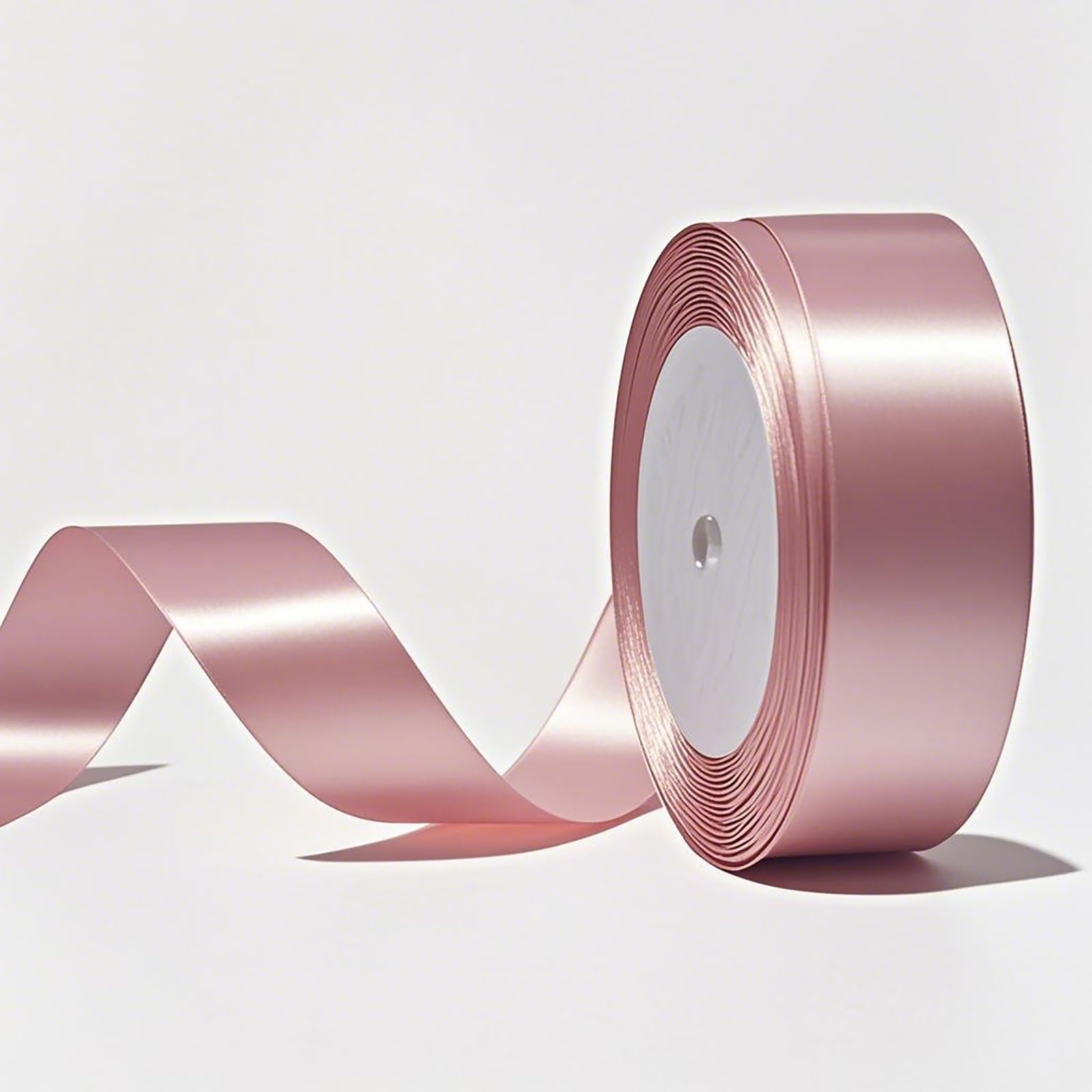 Photo 1 of 1 Inch Satin Ribbon 25 Yards Pink Color - for Gift Wrapping, Pre-Made Bows, and Decorative Purposes; Satin Ribbon for Presents, Wedding Decor, Holiday Gifts, and DIY Projects