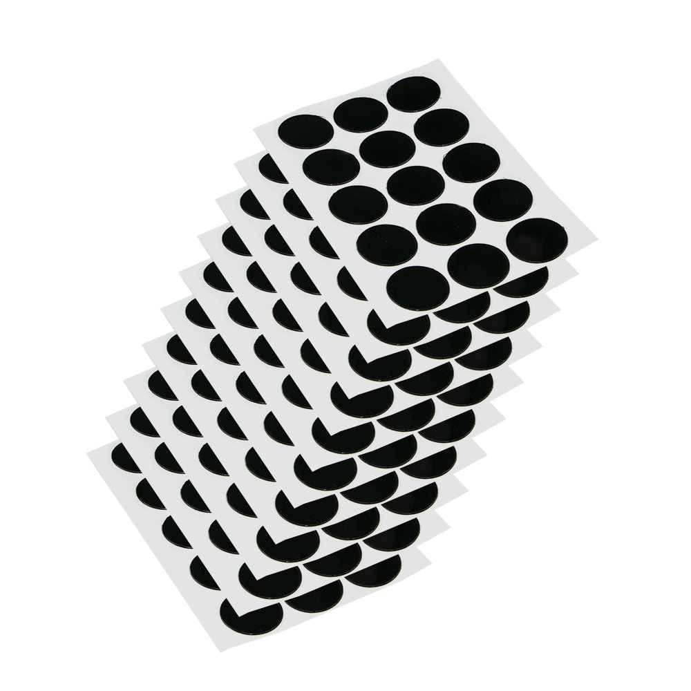 Emuca - Cover Screw Cover, Black, Ø20mm (0,8 inch), Set of 150