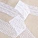 FOGAWA White Lace Ribbon 2 Roll 22 Yards Vintage Lace Fabric Roll Lace Trim Roll for Hair Bridal Headband Floral Burlap Wedding Decorations Mason Jar Crafts Sewing 4.5 cm / 4 cm Width