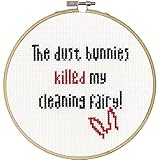 Dimensions Needlecrafts 70-74628 Say It Counted Cross Stitch Kit, Dust Bunnies