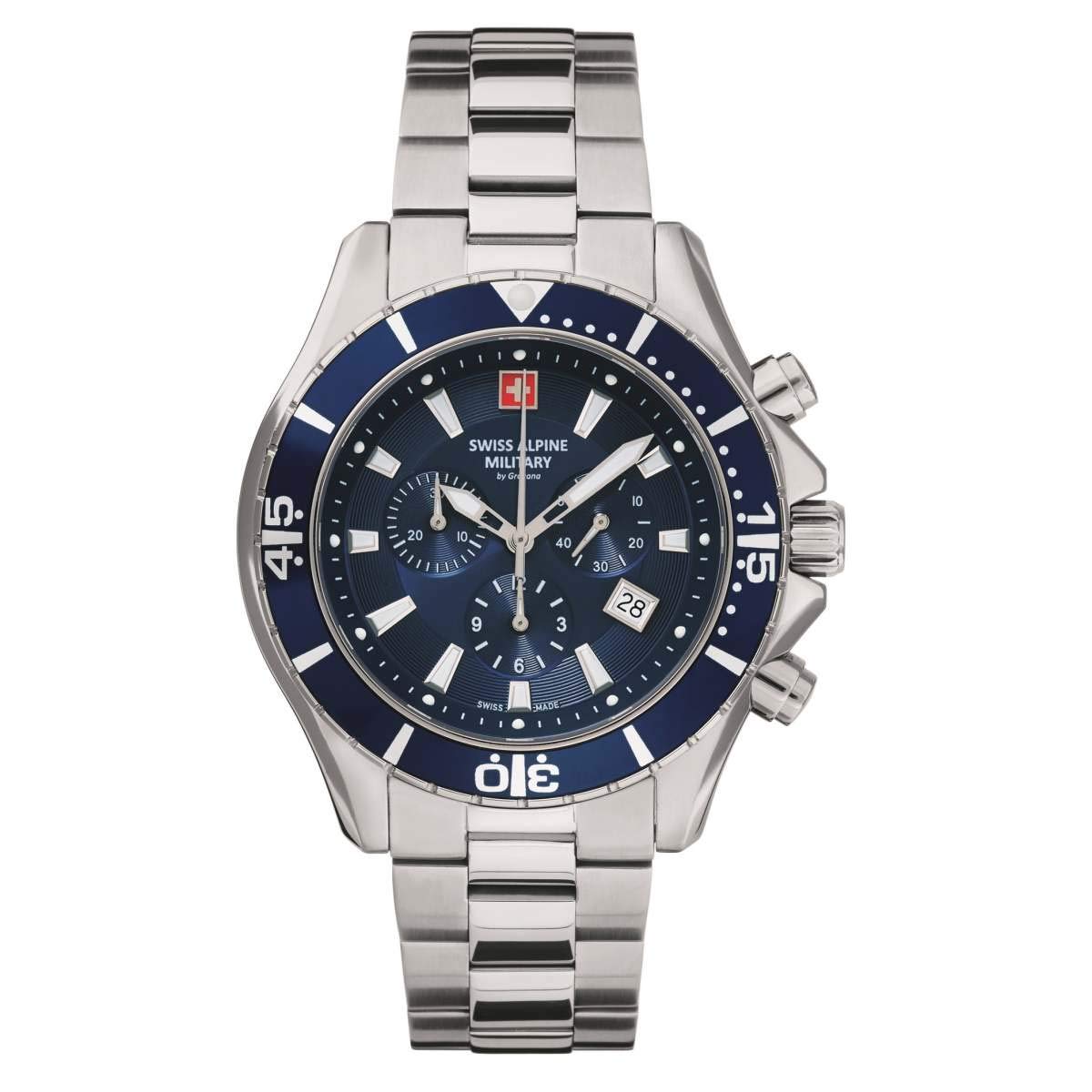 Swiss Alpine Military 7040.9135 Heren horloge chronograaf 44 mm