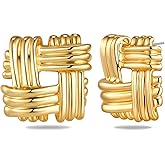 SNGIA18K Gold Plated Dangle Textured Ribbed Irregular Large Leaf Statement Earrings for Women by SNGIA, Handmade Dramatic Geometric Trendy Summer Drop Leaf Flower Jewelry Gifts, Bold Beachy Vintage Plant Fashion Drop Accessories, Vintage Nickle Free Floral Dangling Earrings.