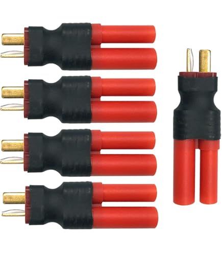 Xiatiaosann 4er Set Adapter – Deans T-Stecker Auf HXT 4 Mm Stecker, Für RC Autos, Lipo Akkus & Modellbau, Vergoldete Kontakte