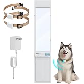 X‑Large Automatic Electric Sliding Glass Dog Door with Collar Sensor (XL) | 75‑7/8"‑81" adjustable slider height, anti‑pinch protection, supports dogs up to 220 lbs, fits sliding glass patio doors