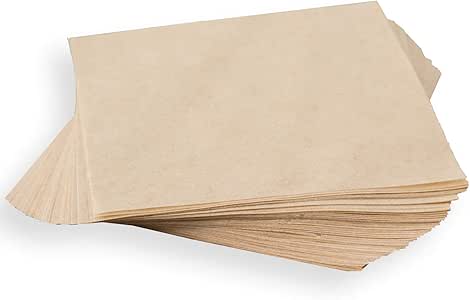 Papel de pergamino natural Kraft de 12,7 x 12,7 cm para caramelos