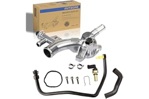 MITZONE Upgraded Aluminum Coolant Housing Compatible with 2011-2020 Chevrolet Cruze Sonic Trax Volt Buick Encore 1.4L with Inlet Hose and Oil Cooler Hose Replace 25193922 902-846