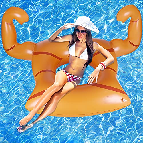 Funny Pool Floats Adult Size Inflatable Muscle Pool Rafts Lake Floats
