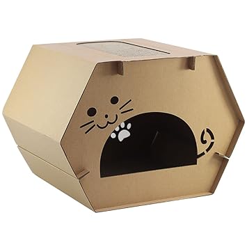 Diy Holzmaserung Klapp Katze Haus Doppel Katze Kratzen Haus