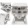 3 Axis Moving Workbench, 3D XYZ Marking Machine Lifting Marking Working Table, Portable Optical Lab Workbench Marking Lifting Machine Working Platform for Micro Translation (US Stock)