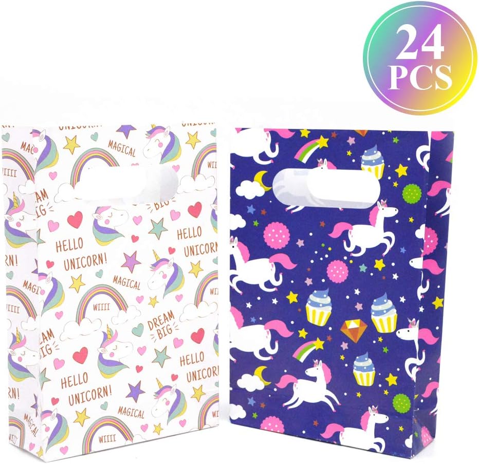 Unicorn Treat Bags Party Favors Kids Birthday Party Supplies Favor Bags Candy Cookie Celaphane Paper Bags