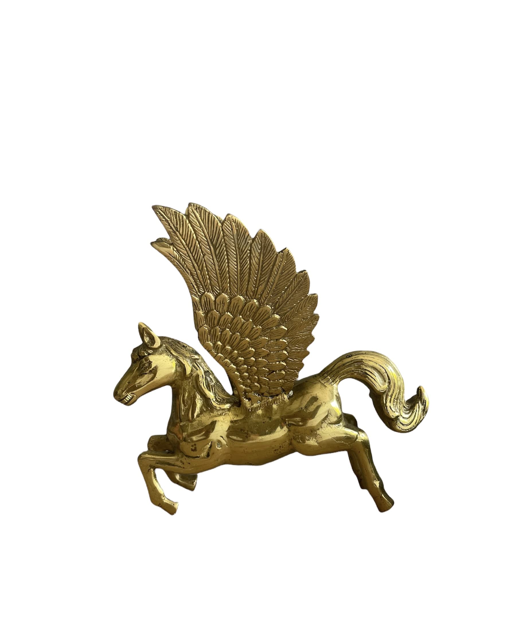 Voice of Source brass Pegasus with wings decoration for home, desk, altar