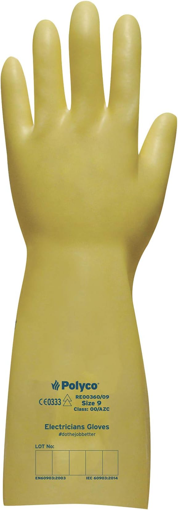 Polyco RE0360/09 Electricians Class 0 Latex Insulating Gloves Size 9