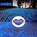 150pcs Glow in The Dark Garden Pebbles,Glow Stones Rocks for Walkways Outdoor Decor Aquarium Fish Tank Garden Decorative Stones for Path Lawn Yard Walkway (Blue)