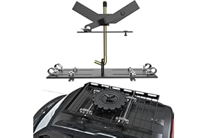 Vanhoxcci Universal Spare Tire Carrier for Roof Rack Platforms and Cargo Baskets Spare Tire Mount with Lock Spare Tire Up to 35 Inches