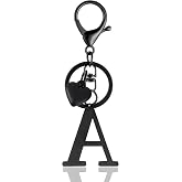 ANHBKAR Stainless Steel Heart Alphabet Keychain for Women, Girls | Cute Initial Letter Accessories for Purse, Bag Charms and Backpack