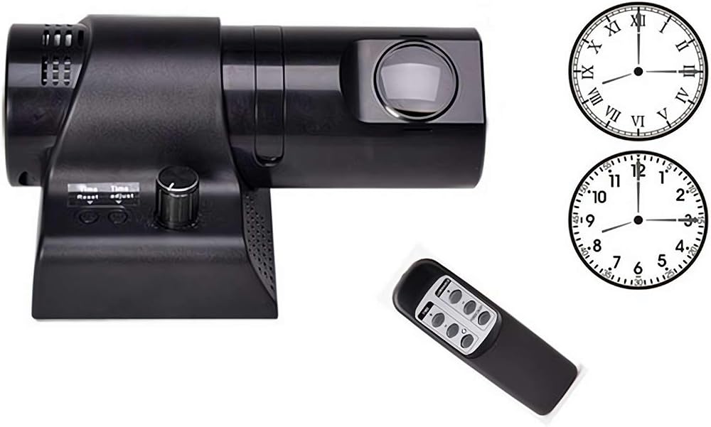 LQQDREX LED Projection Alarm Clock 180° Remote Roman Arabic Wall Ceiling