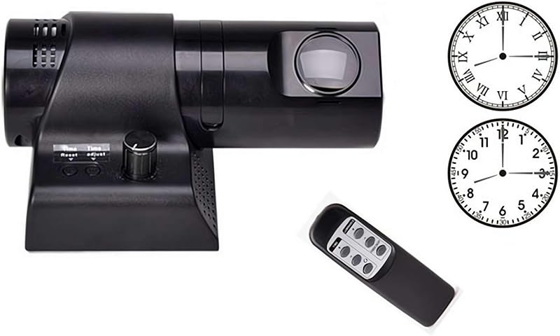 LQQDREX LED Projection Alarm Clock 180° Remote Roman Arabic Wall Ceiling