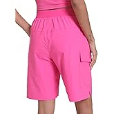 Rrosseyz Women's Hiking Cargo Shorts with Pockets Quick Dry Athletic Gym for Women Exercise Lounge