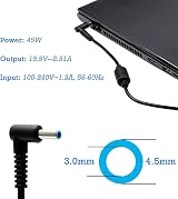 CBYKJ 45W HP Laptop Charger 19.5V 2.31A 4.5x3mm Blue Tip Power Supply view 2