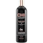 CHI Luxury Black Seed Oil Moisture Replenish Conditioner, Strengthens for Soft Hair, Replenishes Moisture, Sulfate, Paraben & Gluten-Free, 12 Oz