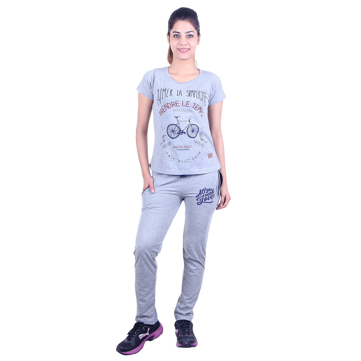 dfh women's cotton track pant