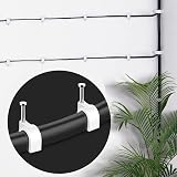 LAMXD 8mm Round Cable Clips 100pcs Steel Nail Wire Holder Management Tidy view 4