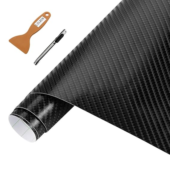 Carbon Folie 3D Struktur fühlbare Struktur 30 x 152 cm selbstklebend Carbonfolie Auto Klebe Folie folieren