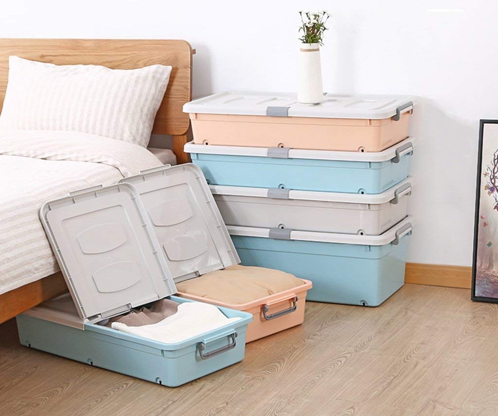 Portable Storage Organizer Boxes Flat Storage Box Bedroom Under