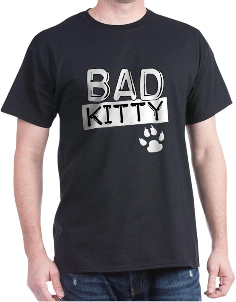 CafePress Bad Kitty 100 Cotton TShirt Amazon.co.uk Clothing
