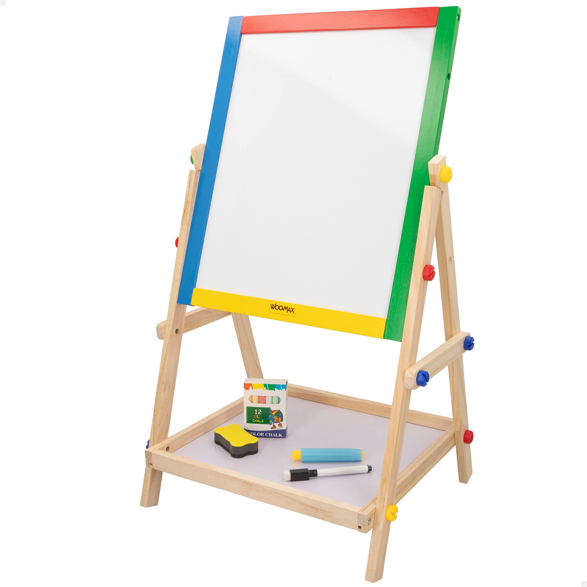 COLORBABY – Wooden Whiteboard and Black Play&Learn, Multi-Colour (43688)