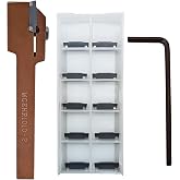 LAHDYFHOE MGEHR1010-2 Grooving Cut Off Tool Holder with MGMN200 Inserts | 3/8In Shank High Quality Lathe Parting Tool Holder with 11pcs 2mm width carbide parting inserts for Steel, Stainless Steel