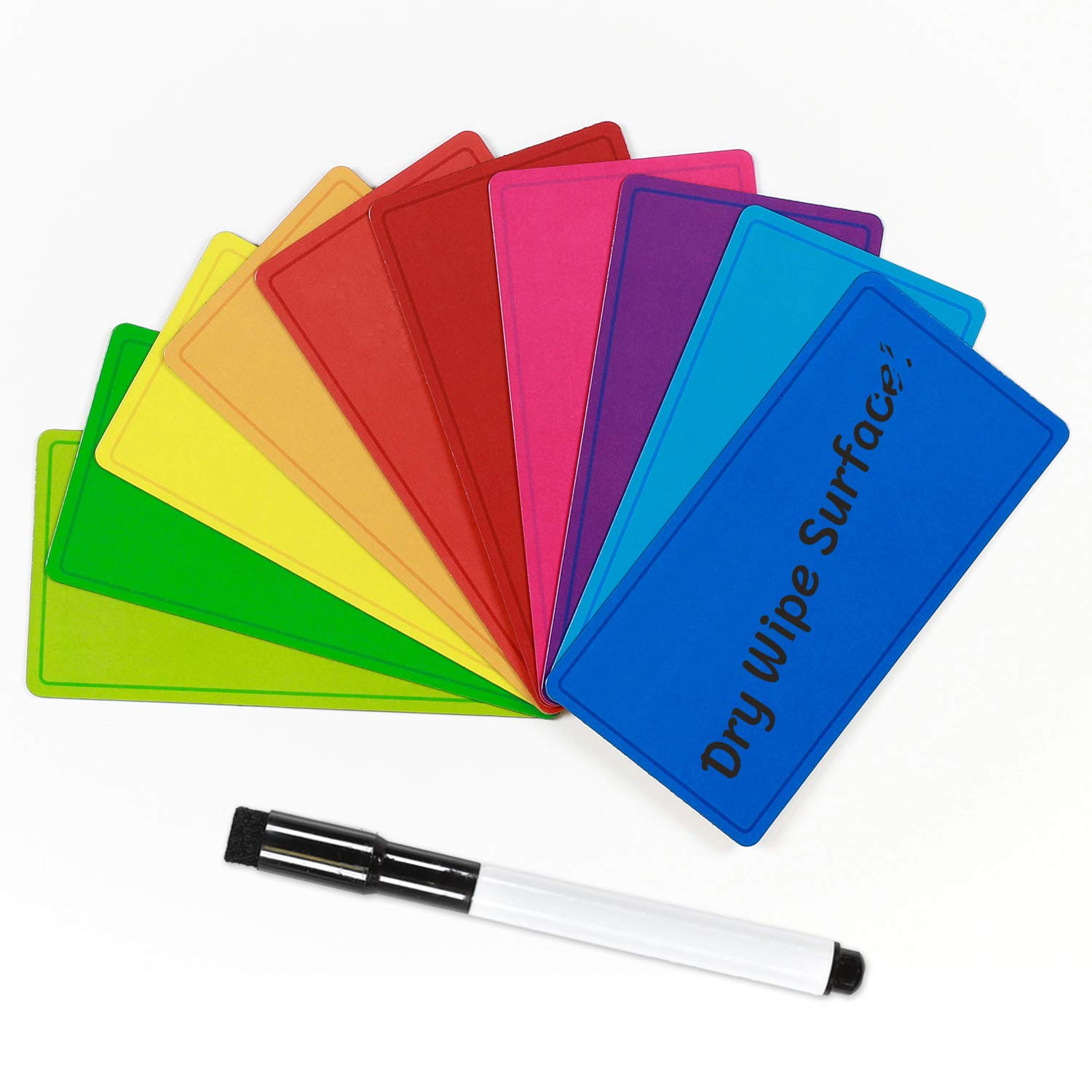 The Magnet Shop - Magnetic Dry Wipe Labels Solid Colour. Flexible Dry Erase Small Whiteboard for Your Fridge, Home, School, Office, Warehouse. Great for Agile, Scrum, Kanban or Lean (50mmx100mm)