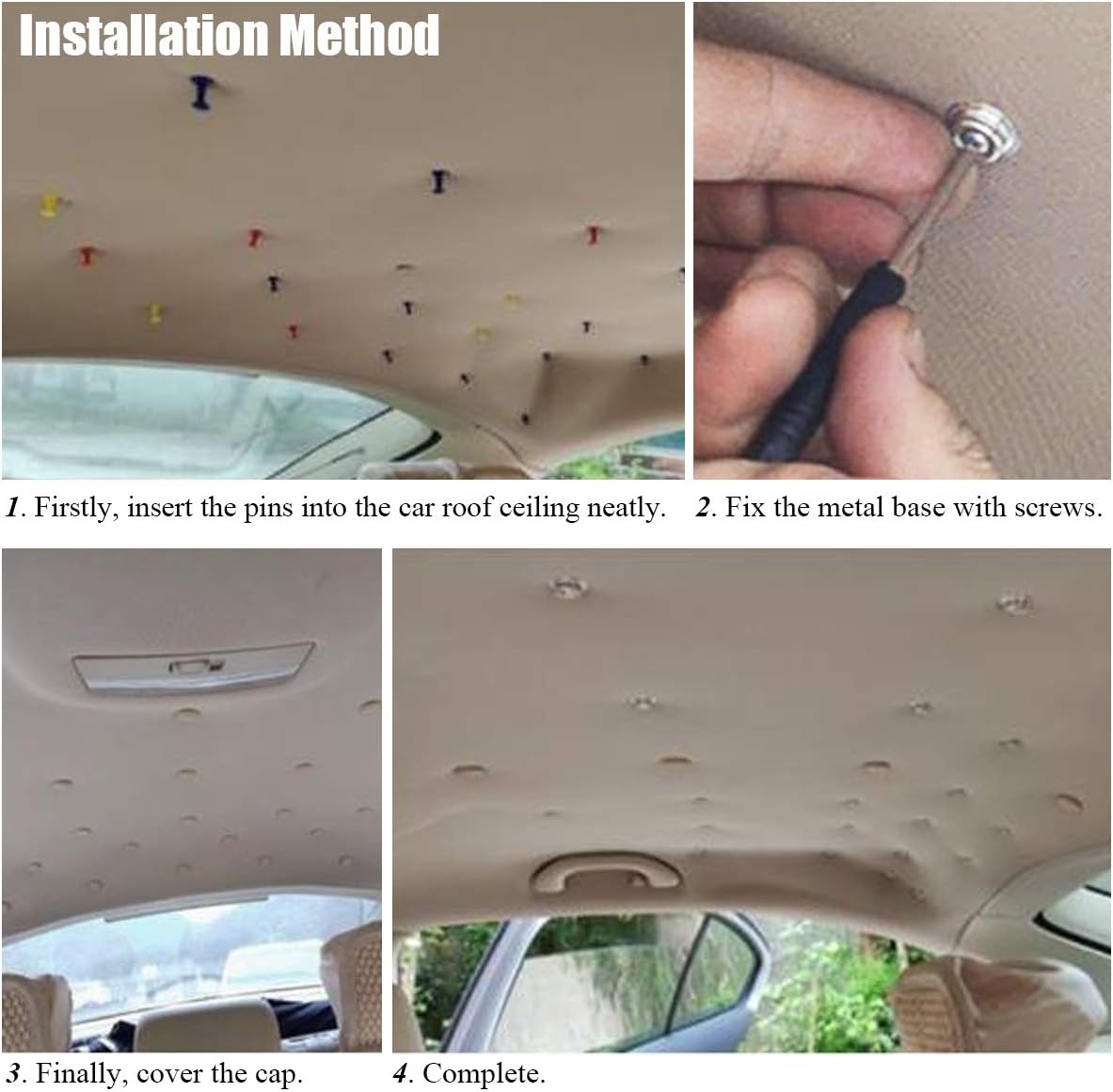 Amazon Com Ezykoo 60 Pcs Car Roof Headliner Repair Button Auto