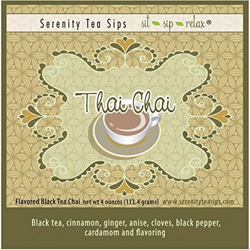 Serenity Tea Sips Thai Chai - 4 oz. black tea based chai with cinnamon, ginger, anise, cloves, black pepper and cardamom