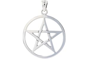 Jewelry Trends Sterling Silver Pentacle Pentagram Star Pendant