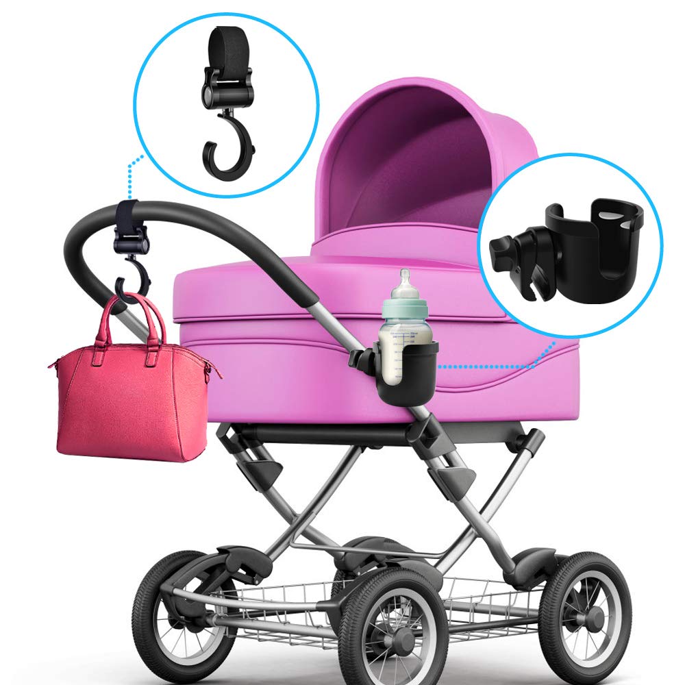 BROTOU Universal Cup Holder Stroller Cup Holder for Wheelchair Pushchair Walker Bicycle 360 Degrees Rotation Cup Drink Holder