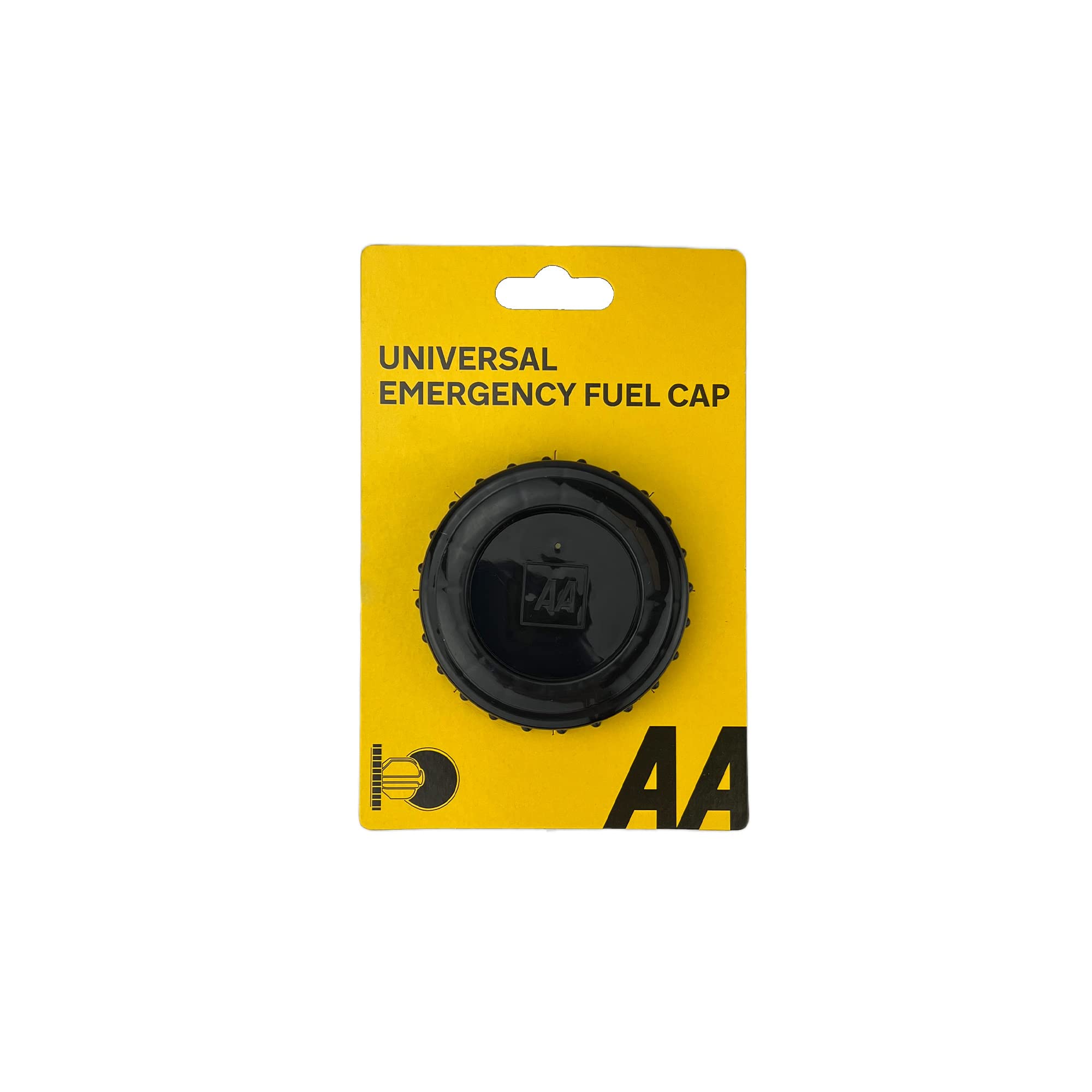 AA Universal Emergency Fuel Cap AA5922 - Fits All Cars Petrol Or Diesel - Permanent Or Temporary Replacement - Easy To Fit Without Cutting, yellow