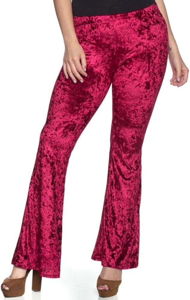 plus size velvet flare pants