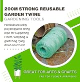 D.A.Y. Republic 200M Garden Twine Polypropylene String Rope Green Weatherproof view 3