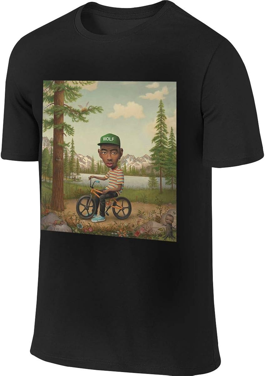 Amazon.com: Wplical Tyler,The Creator Wolf Fashion Design T-Shirt for Man Black: Clothing