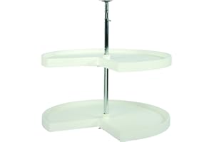 Knape & Vogt PKN28ST-W Kidney Shaped Polymer Lazy Susan, 31.5 by 28 by 28-Inch
