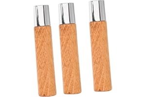Cabilock Wooden Knife Handle Grip Chopper Knife Handle Replacement 3pcs Small Silver Beech Wood for Home Cooking