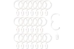 40 Pack Rings Curtain Clips Rustproof Metal Window Drapery Decorative Clips Vintage Heavy Duty Eyelet Curtain Rods Hangers Ri
